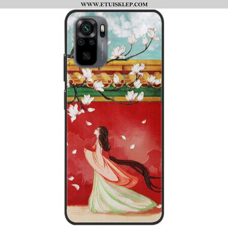 Futerały do Xiaomi Redmi Note 10 / 10S Azjatycka Kwiatowa Kobieta